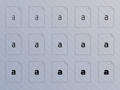 Many font file icons