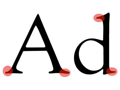 Example of serif typeface