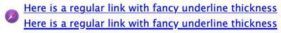 Link elements as they are styled in Chrome, Firefox, and Safari