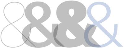 Several weights of an ampersand