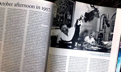 A Vanity Fair spread with a three-column layout