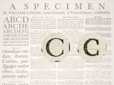 Example of optical sizing in metal type