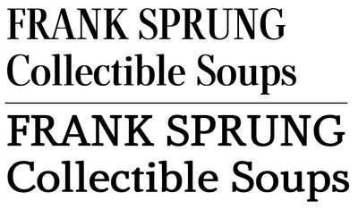 An example of optical sizing enabling differing stroke contrast at different sizes in the same font