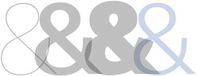 Image of several weights of an ampersand