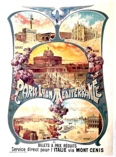 Art Nouveau rail travel poster