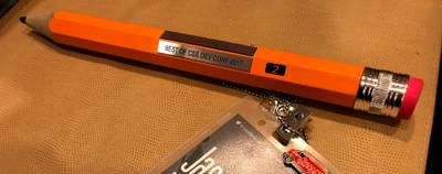 A big yellow pencil awarded to 6 of the best talks at the conference