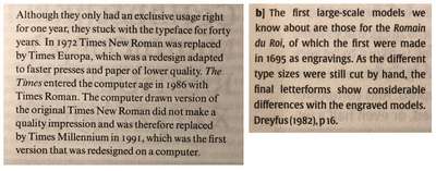 Two different paragraphs of text next to one another