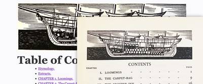 Web and print versions of the table of contents