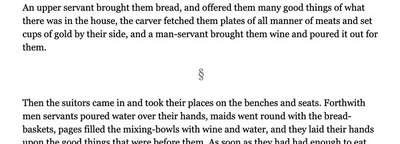 A section mark between paragraphs on a web page