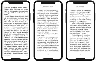Screenshots of all 3 ebooks