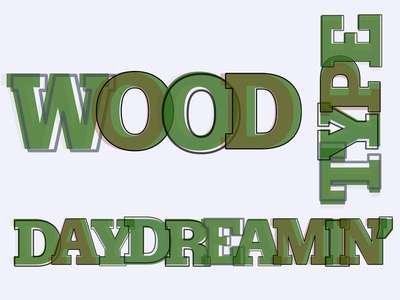 Styling type with transparency, overlaps, and outlines