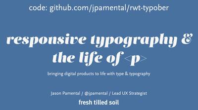 Slide deck cover for Responsive Typography