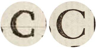 Example of optical sizing in Garamond