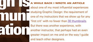 Lede paragraph style featuring distinctive typography and color 