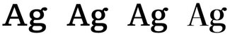 Different optical sizes of Literata