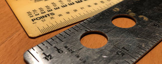 A type scale and pica ruler from my time at school and doing print design