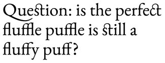 A capital Q with a very long contextual tail, set in EB Garamond