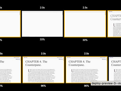 Page loading timeline graphics showing faster content rendering with the font loader