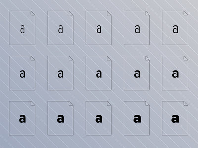 Many font file icons